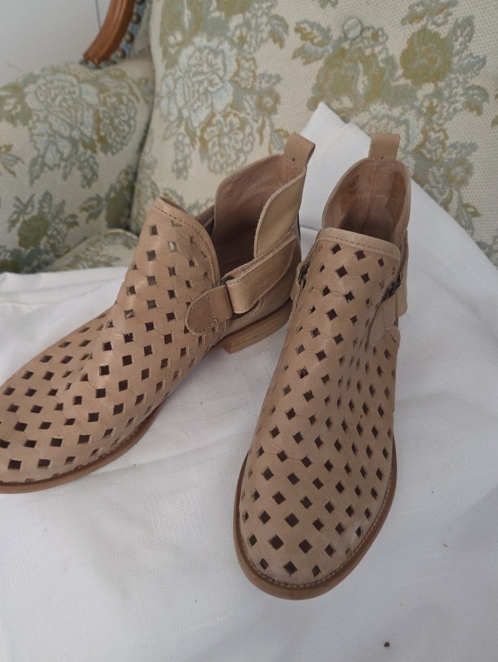 Musse & Cloude Perforated Ankle Boots Made In Spain